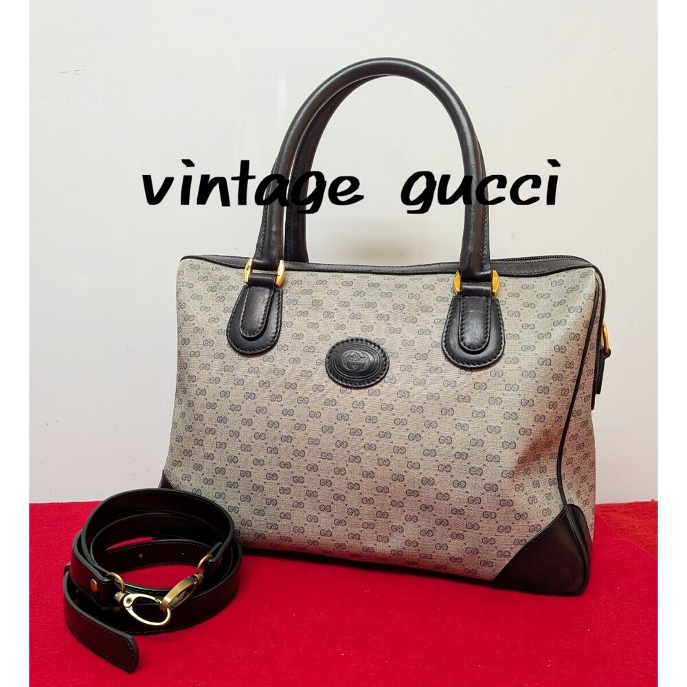Gucci GG handbag Boston bag Navy Blue